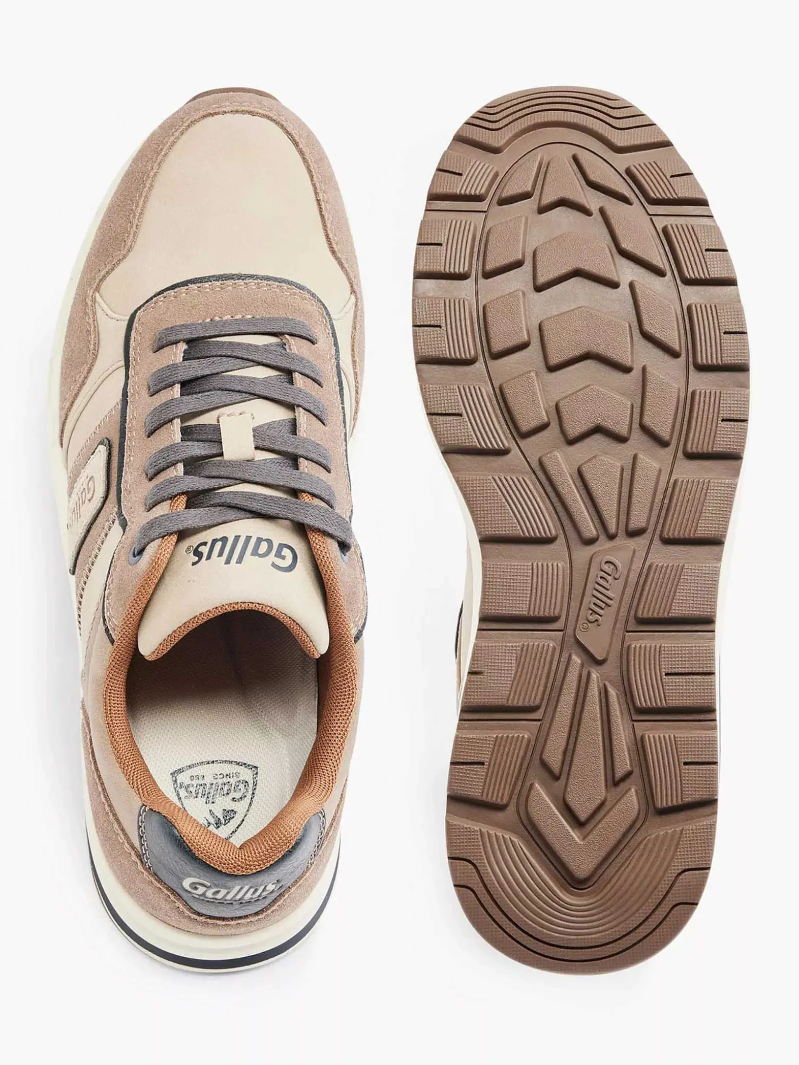 Gallus Taupe Sneaker-Heren Sneakers