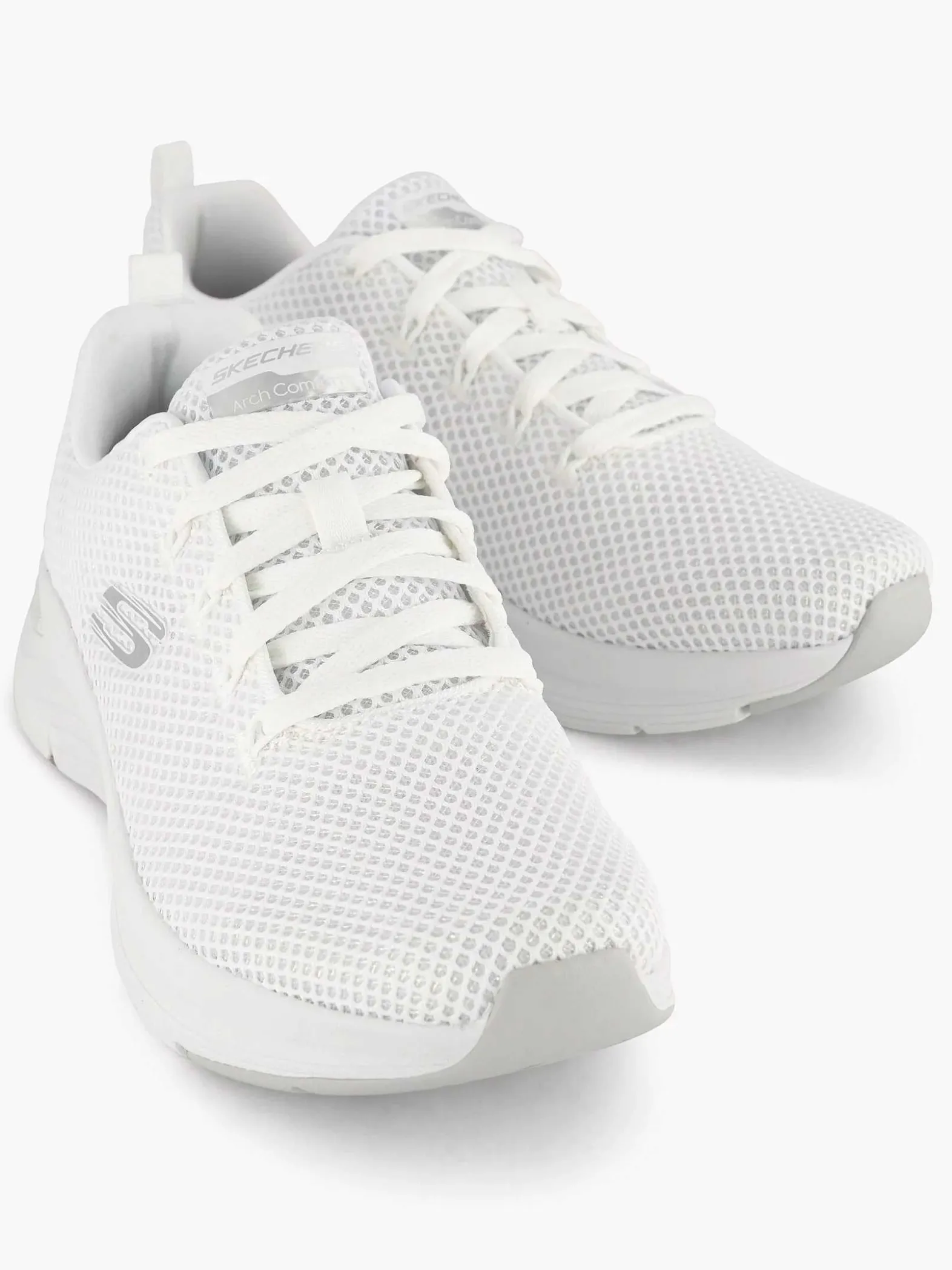 Skechers Witte Arch Comfort - Natural Flutter-Dames Sneakers