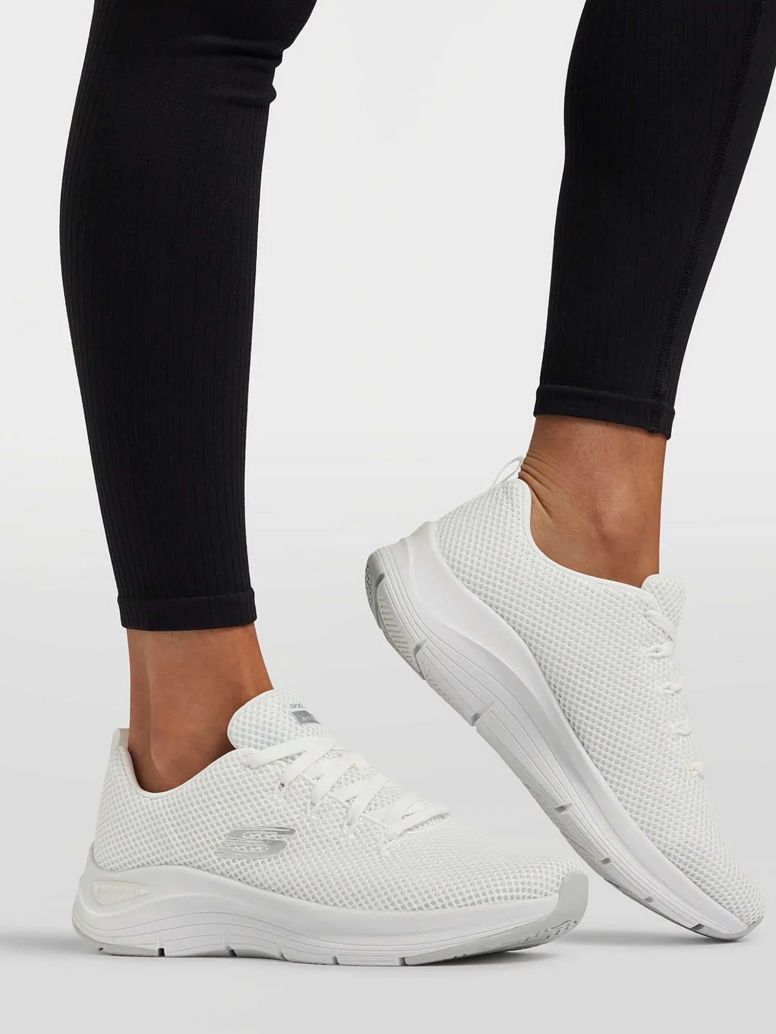 Skechers Witte Arch Comfort - Natural Flutter-Dames Sneakers