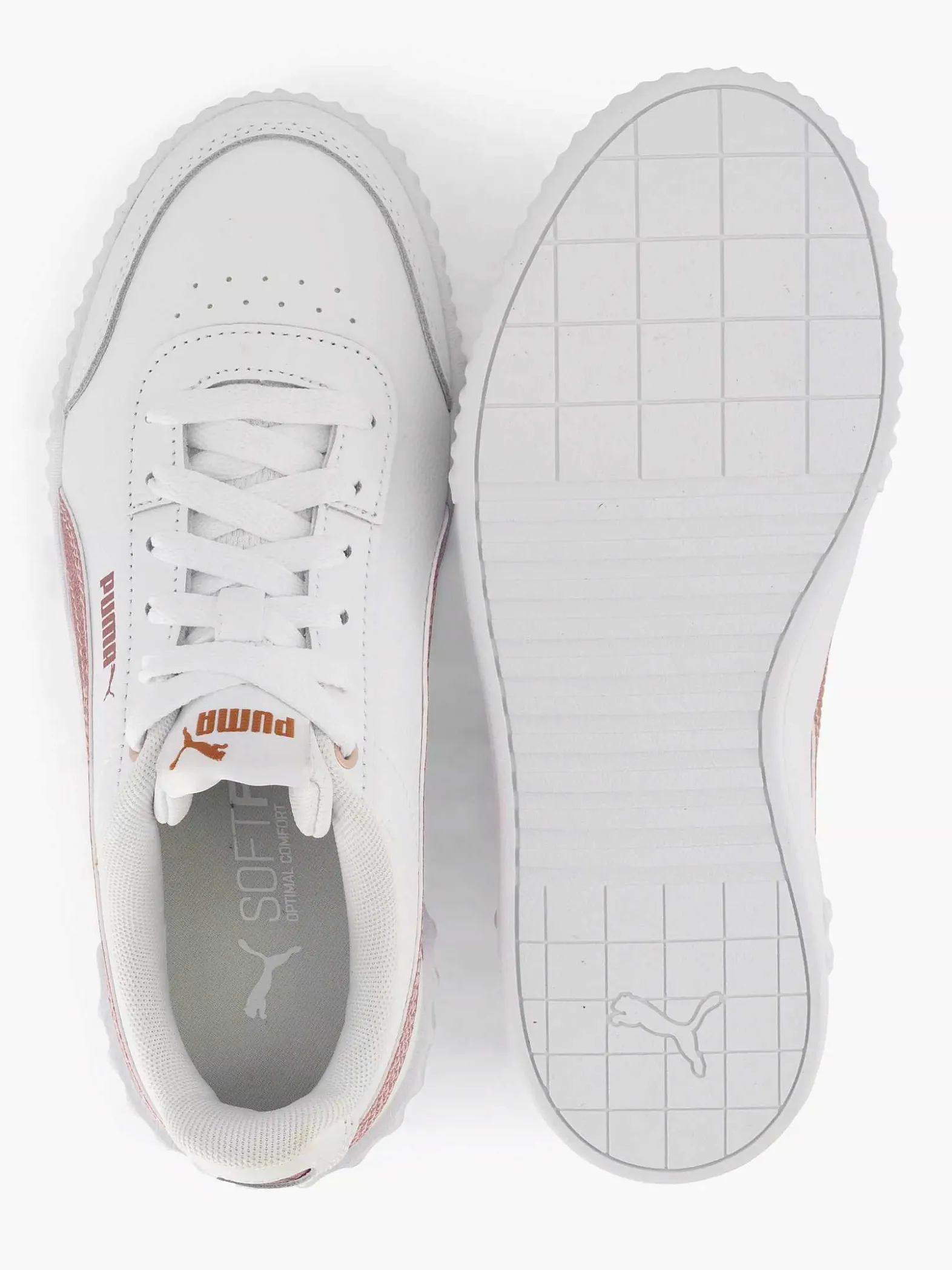 Puma Witte Carina Lift Glitz Jr-Kinderen Jongensschoenen