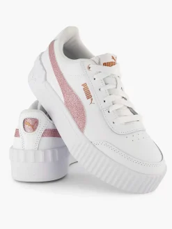 Puma Witte Carina Lift Glitz Jr-Kinderen Jongensschoenen