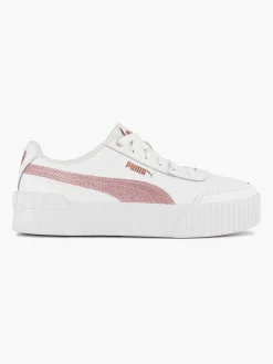 Puma Witte Carina Lift Glitz Jr-Kinderen Jongensschoenen