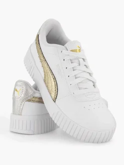 Puma Witte Carina 2.0 Metallic Shine-Dames Sneakers