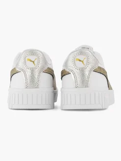 Puma Witte Carina 2.0 Metallic Shine-Dames Sneakers
