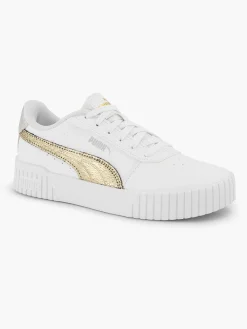 Puma Witte Carina 2.0 Metallic Shine-Dames Sneakers