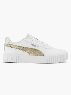 Puma Witte Carina 2.0 Metallic Shine-Dames Sneakers