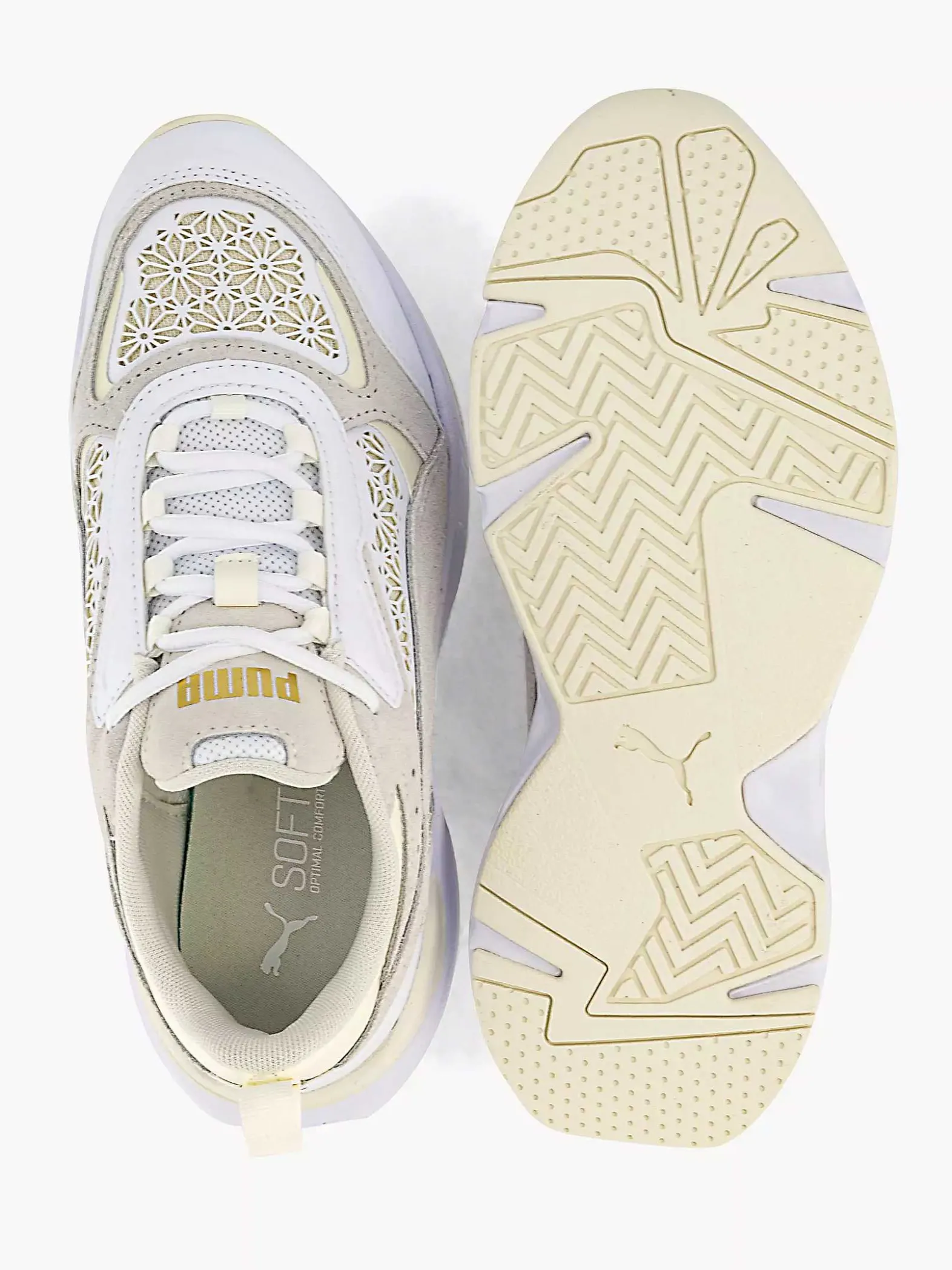 Puma Witte Cassia Laser Cut-Dames Sneakers