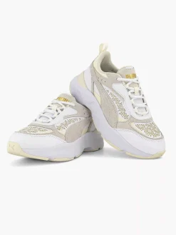 Puma Witte Cassia Laser Cut-Dames Sneakers
