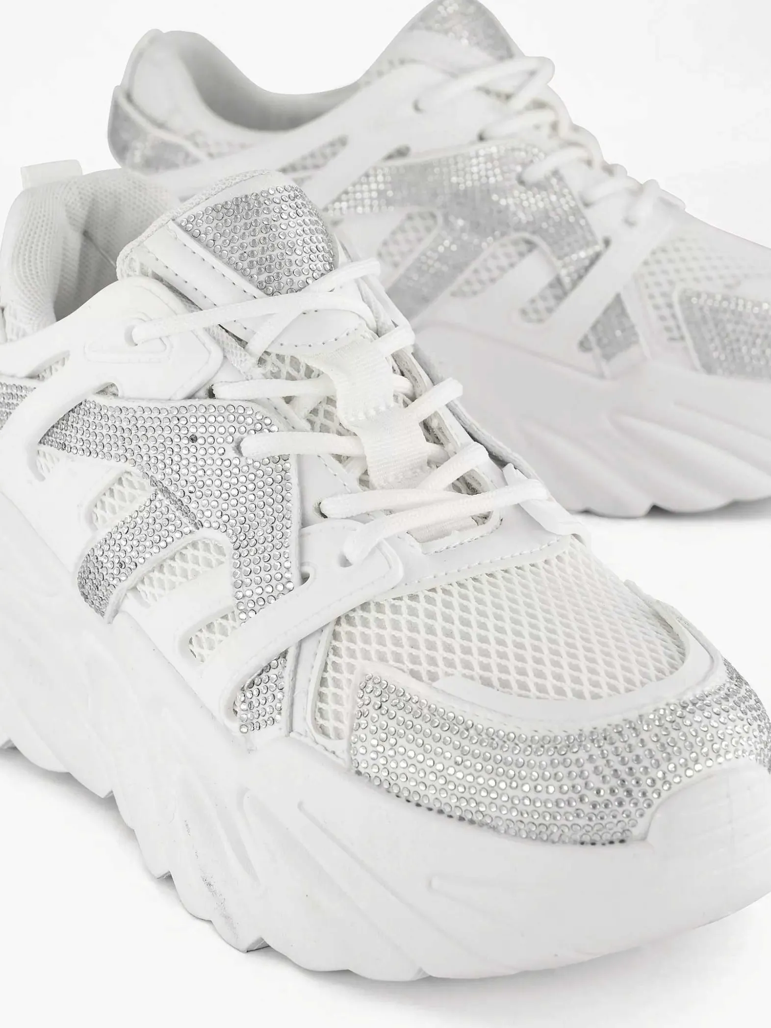 Oxmox Witte Chunky Sneaker-Dames Sneakers