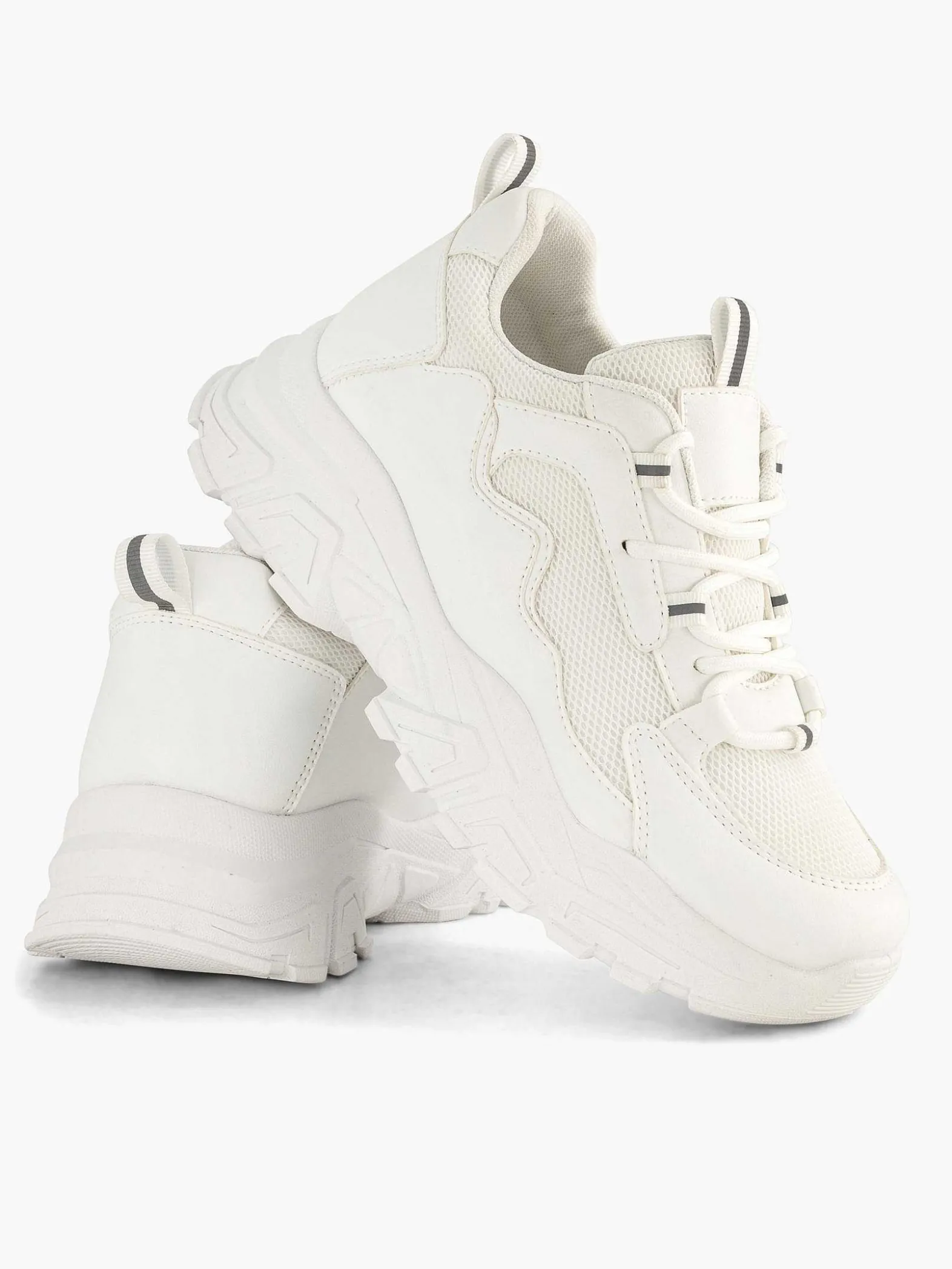 Oxmox Witte Chunky Sneaker-Dames Sneakers