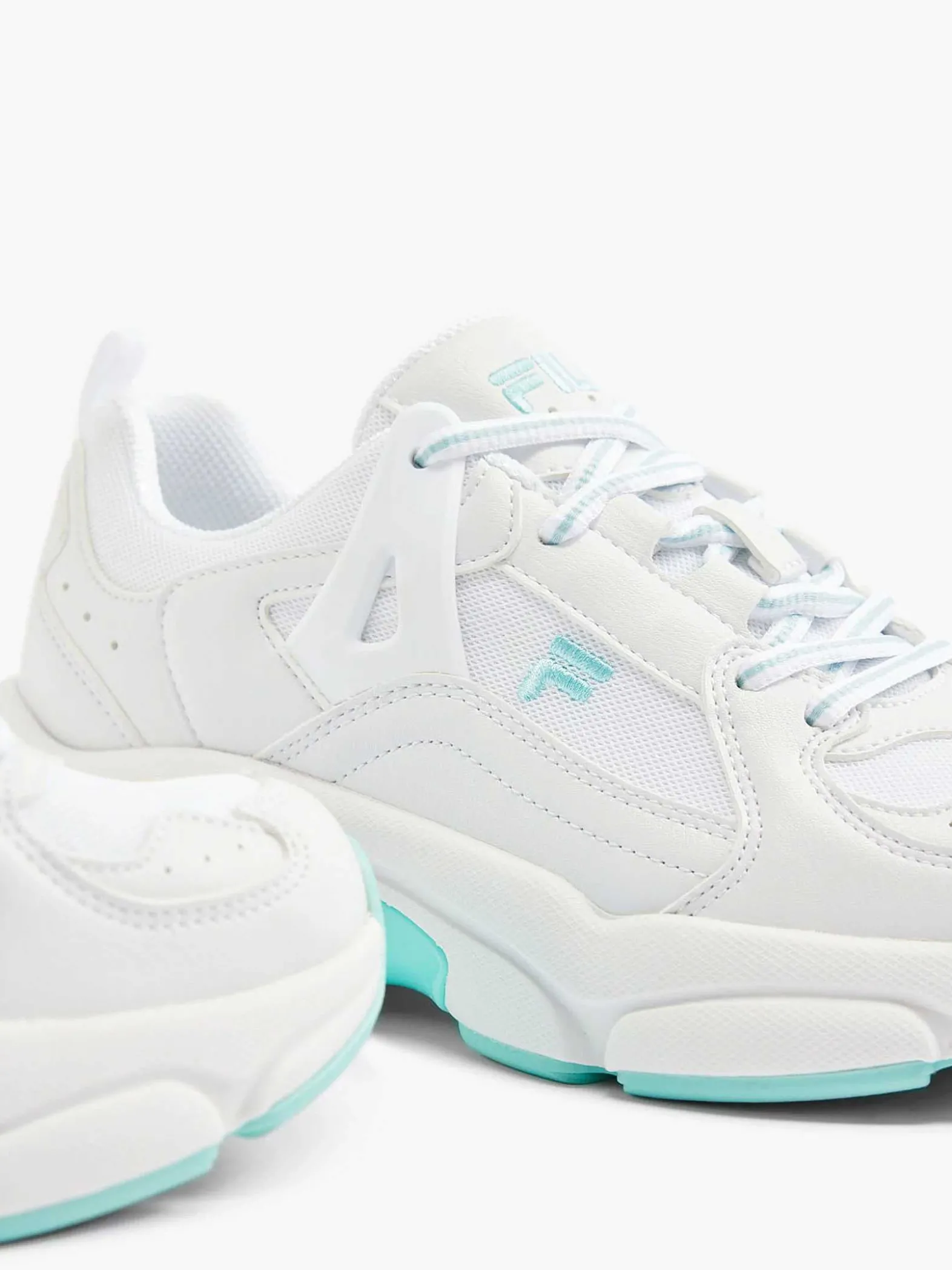 FILA Witte Chunky Sneaker Turqoise Zool-Dames Sneakers