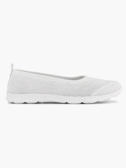 Easy Street Witte Comfort Instapper-Dames Comfort Schoenen