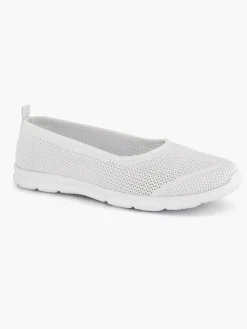 Easy Street Witte Comfort Instapper-Dames Comfort Schoenen