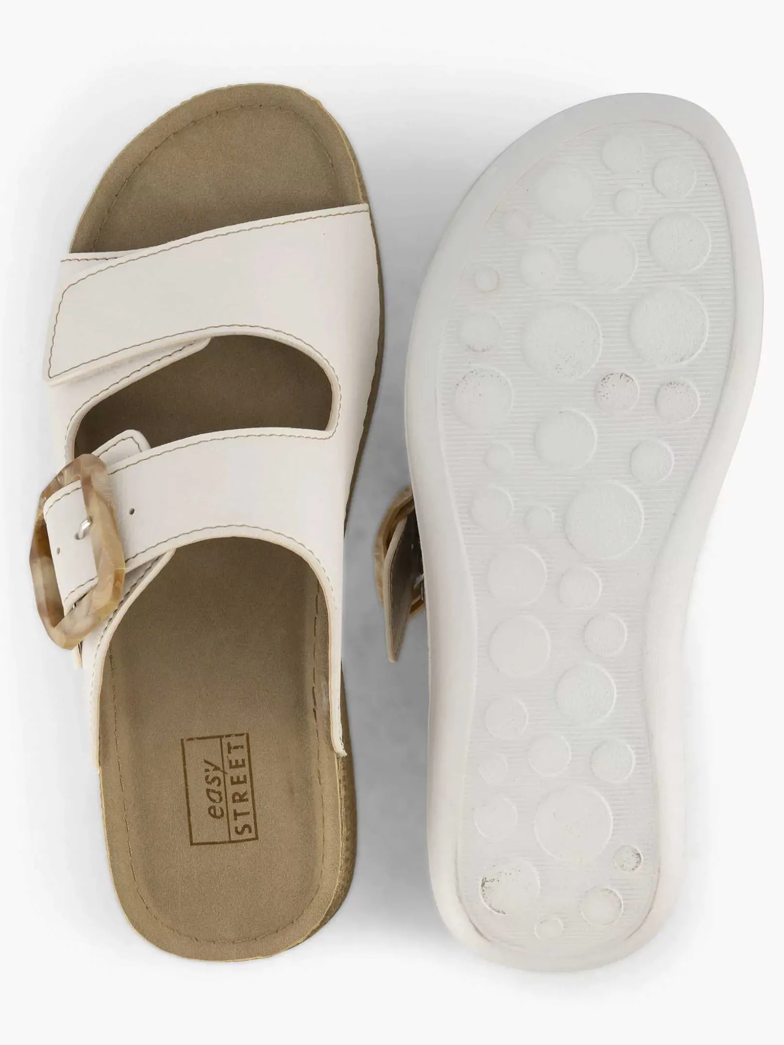 Easy Street Witte Comfort Slipper-Dames Comfort Schoenen