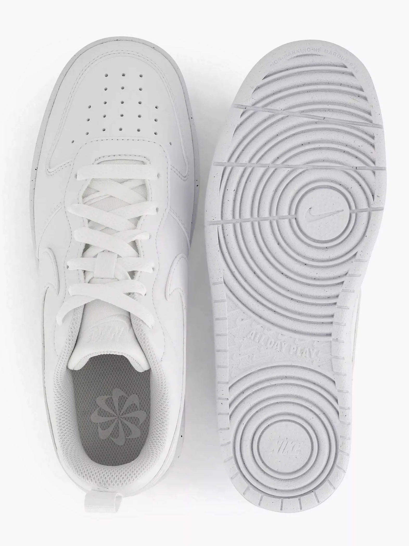 Nike Witte Court Borough Low Recraft-Kinderen Jongensschoenen