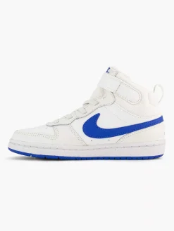 Nike Witte Court Borough Mid-Kinderen Jongensschoenen