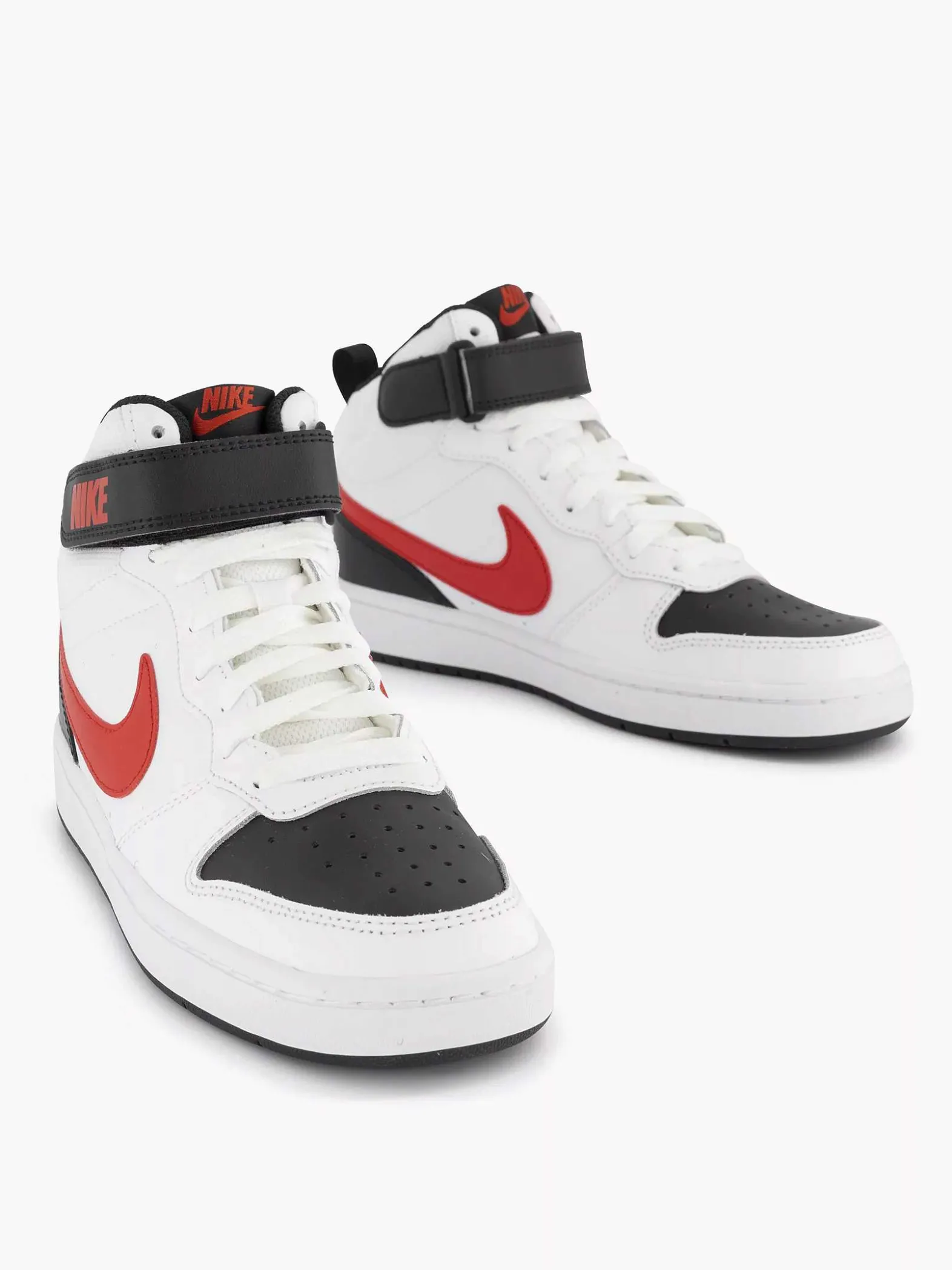 Nike Witte Court Borough Mid 2-Kinderen Jongensschoenen