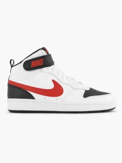 Nike Witte Court Borough Mid 2-Kinderen Jongensschoenen