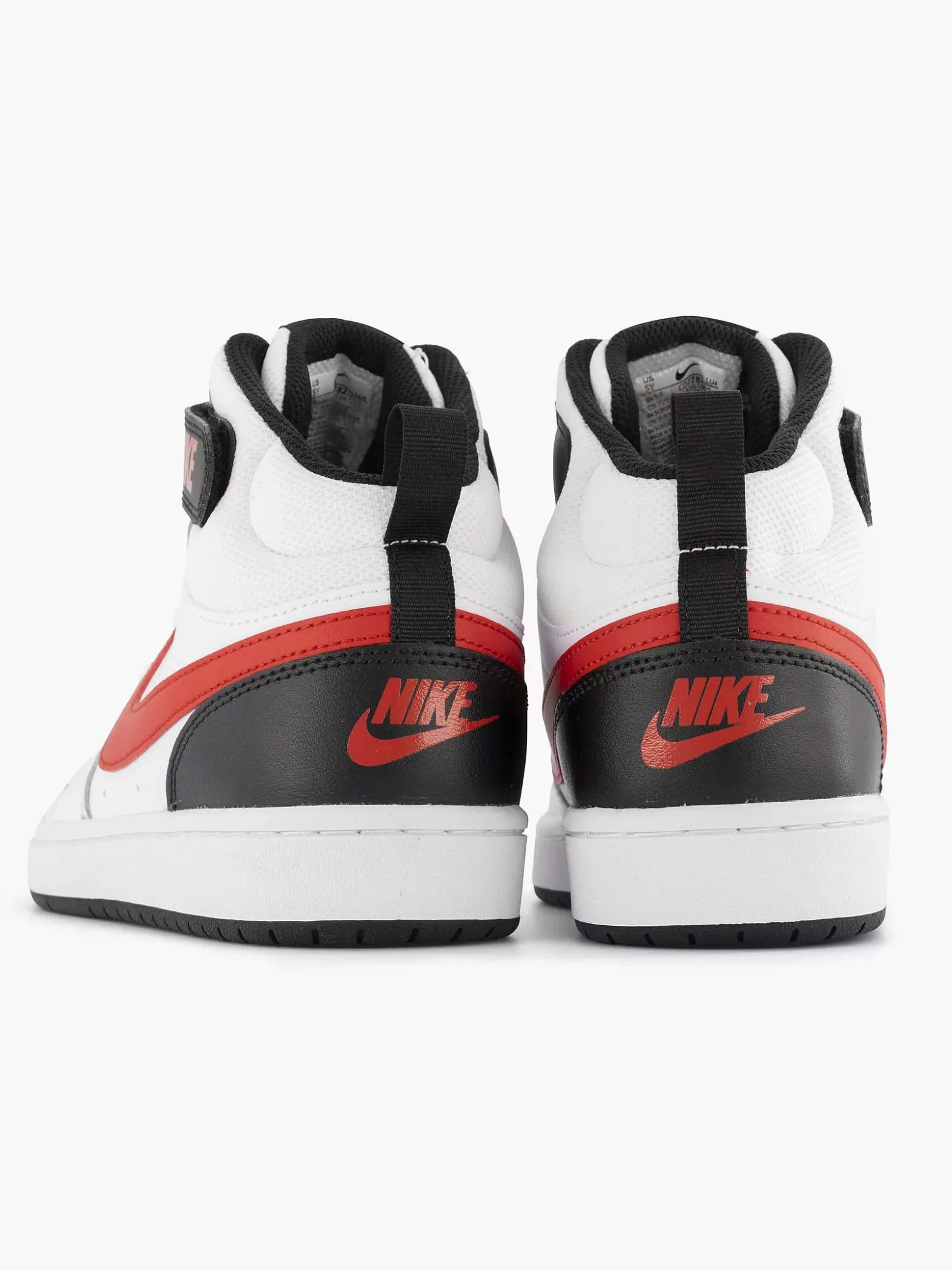 Nike Witte Court Borough Mid 2-Kinderen Jongensschoenen