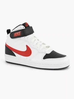 Nike Witte Court Borough Mid 2-Kinderen Jongensschoenen