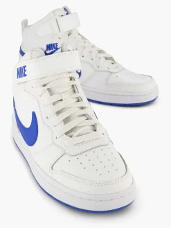 Nike Witte Court Borough Mid-Kinderen Jongensschoenen