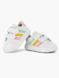adidas Witte Grand Court 2.0 Cf I-Kinderen Jongensschoenen