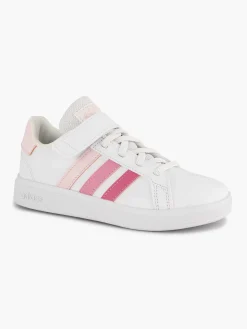 adidas Witte Grand Court 2.0 El K-Kinderen Jongensschoenen