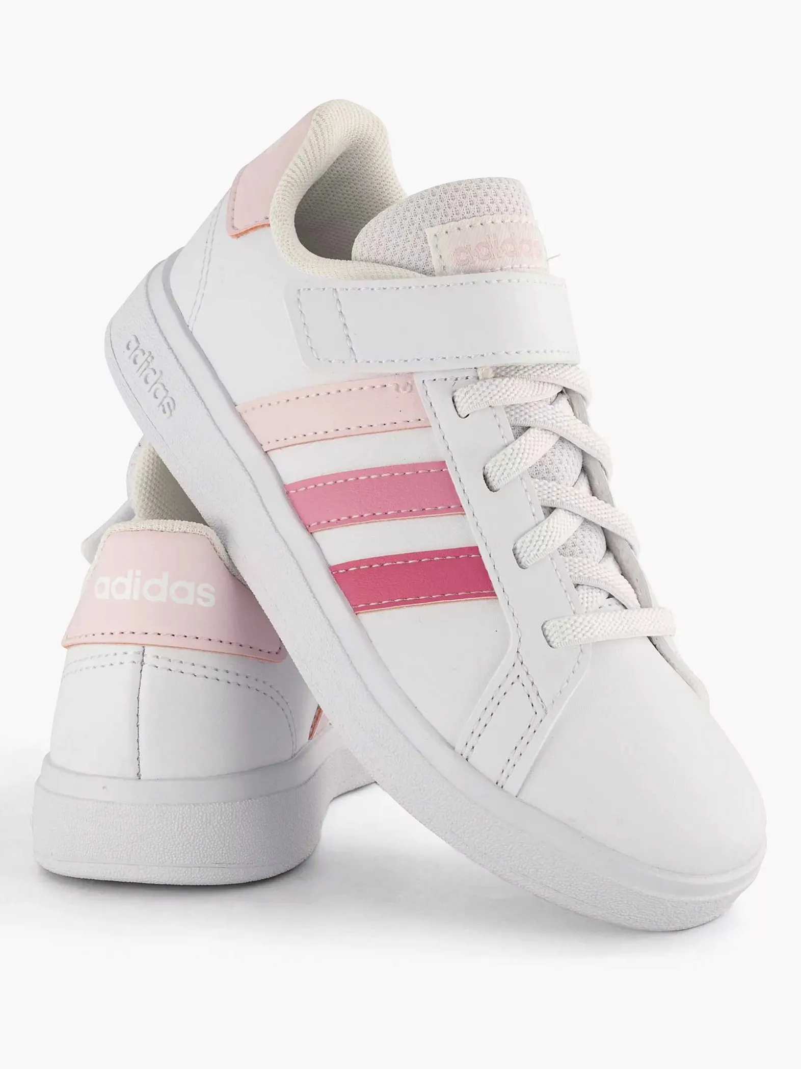 adidas Witte Grand Court 2.0 El K-Kinderen Jongensschoenen