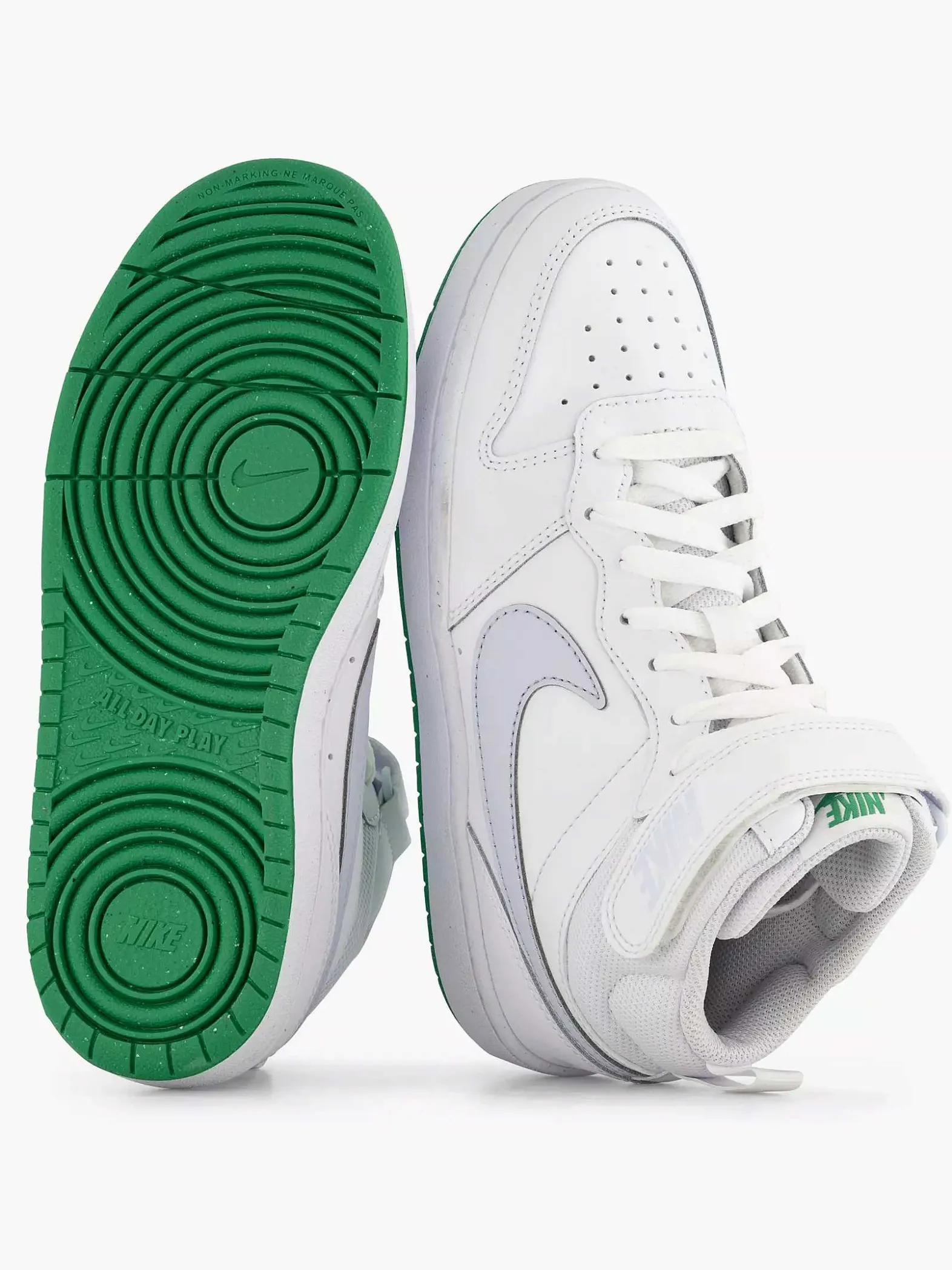 Nike Witte Hoge Sneaker Court Borough Mid 2-Kinderen Jongensschoenen