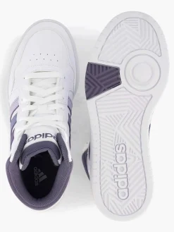 adidas Witte Hoops 3.0 Mid-Dames Sneakers