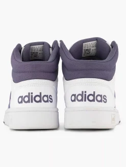 adidas Witte Hoops 3.0 Mid-Dames Sneakers