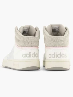 adidas Witte Hoops 3.0 Mid-Dames Sneakers