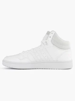 adidas Witte Hoops 3.0 Mid-Heren Sneakers