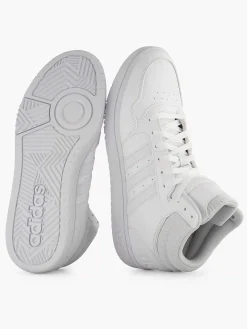 adidas Witte Hoops 3.0 Mid-Heren Sneakers