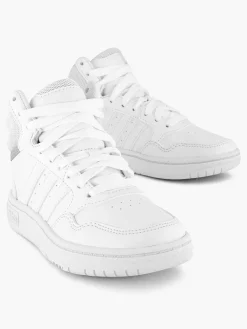 adidas Witte Hoops Mid 3.0 K-Kinderen Jongensschoenen