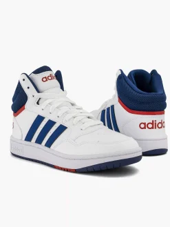 adidas Witte Hoops Mid 3.0 K-Kinderen Jongensschoenen