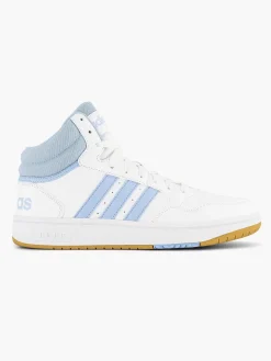 adidas Witte Hoops 3.0 Mid W-Dames Sneakers