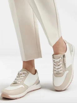 Medicus Witte Leren Comfort Sneaker-Dames Comfort Schoenen