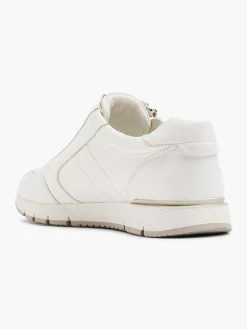 Medicus Witte Leren Comfort Sneaker-Dames Comfort Schoenen