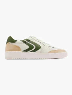Oxmox Witte Leren Retro Sneaker-Heren Sneakers