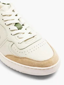 Oxmox Witte Leren Retro Sneaker-Heren Sneakers