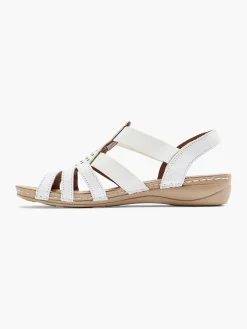 Easy Street Witte Leren Sandaal-Dames Comfort Schoenen