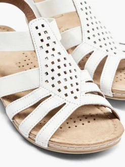 Easy Street Witte Leren Sandaal-Dames Comfort Schoenen