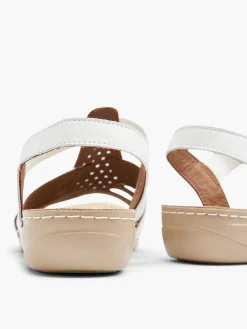Easy Street Witte Leren Sandaal-Dames Comfort Schoenen