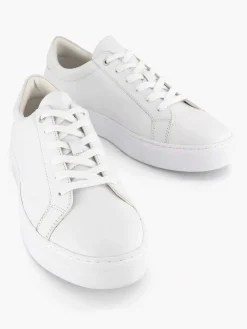 Oxmox Witte Leren Sneaker-Heren Sneakers