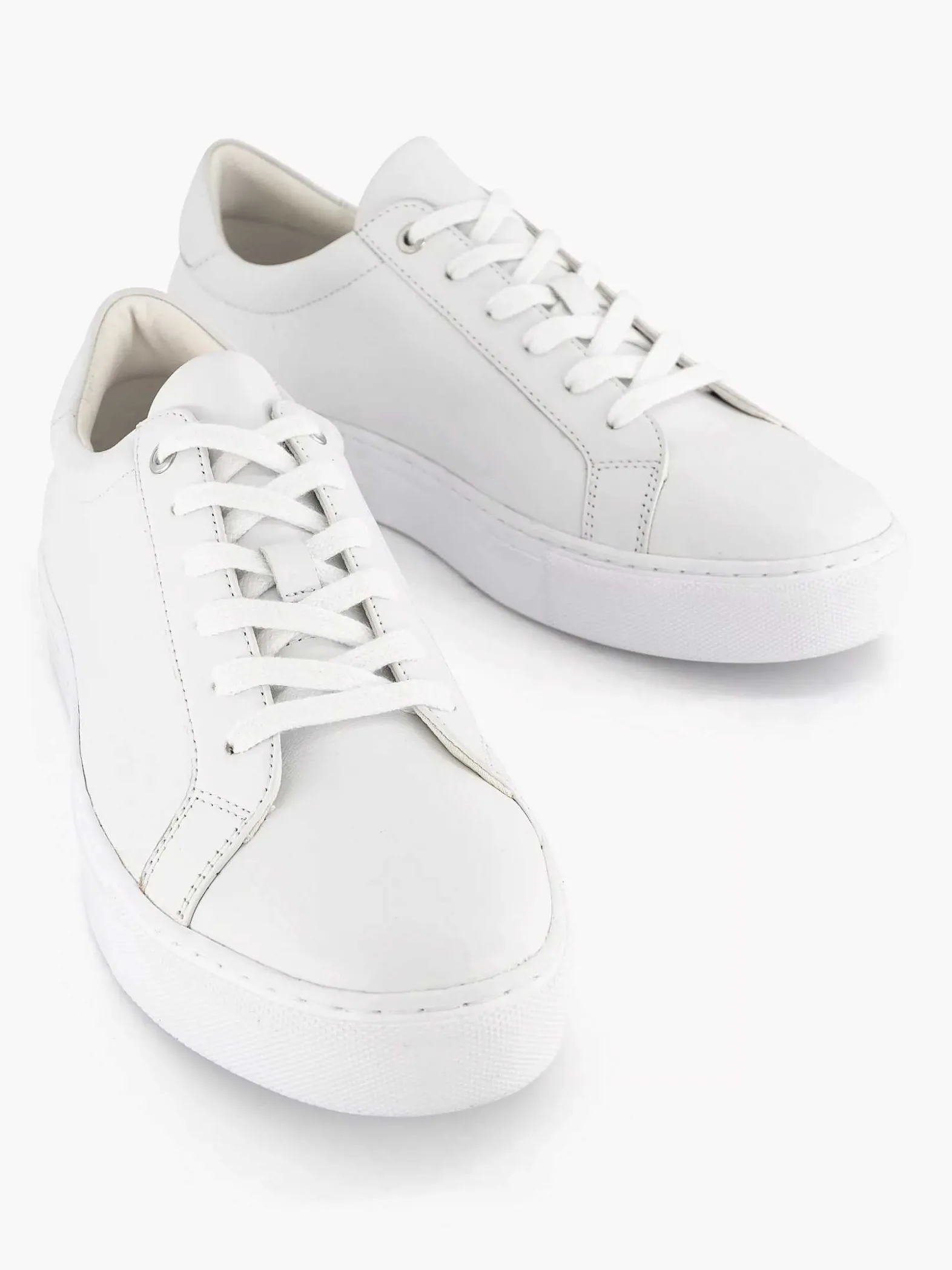 Oxmox Witte Leren Sneaker-Heren Sneakers