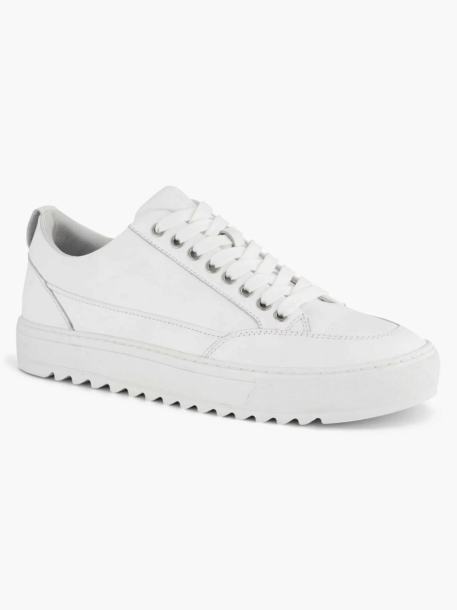 Oxmox Witte Leren Sneaker-Heren Sneakers