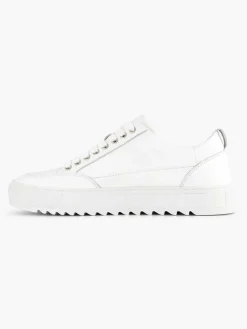 Oxmox Witte Leren Sneaker-Heren Sneakers