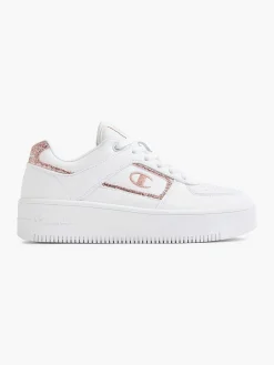 Champion Witte Low Cut Shoe Foul Platform-Dames Sneakers