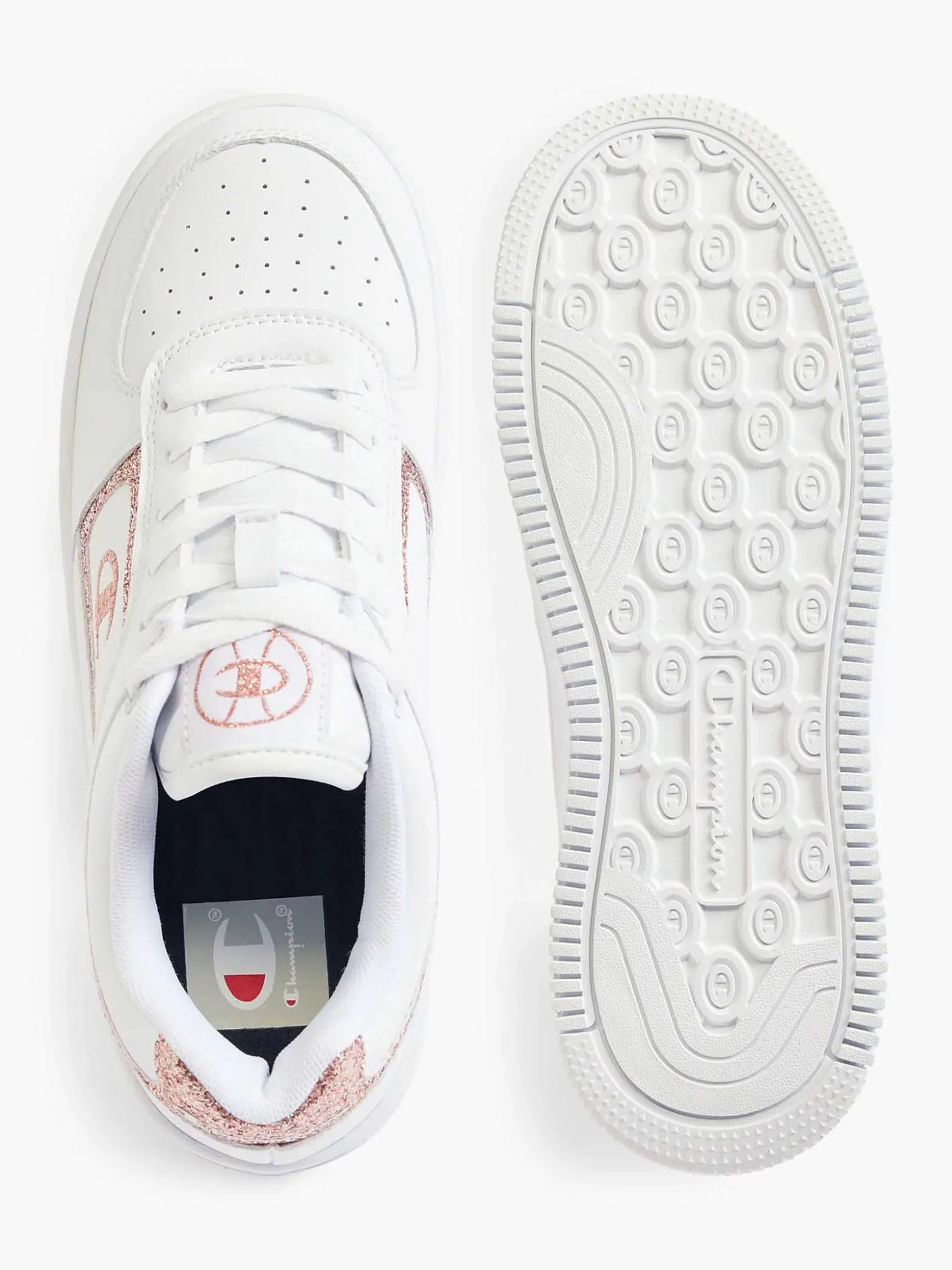 Champion Witte Low Cut Shoe Foul Platform-Dames Sneakers
